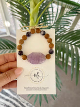 Load image into Gallery viewer, Statement Amethyst &amp; Lotus Beads
