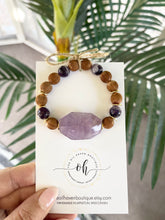 Load image into Gallery viewer, Statement Amethyst &amp; Lotus Beads
