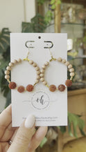 Load and play video in Gallery viewer, Fall Fire Agate Hoops
