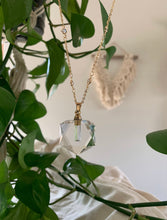 Load image into Gallery viewer, Hexagonal Crystal Quartz Essential Oil Necklace
