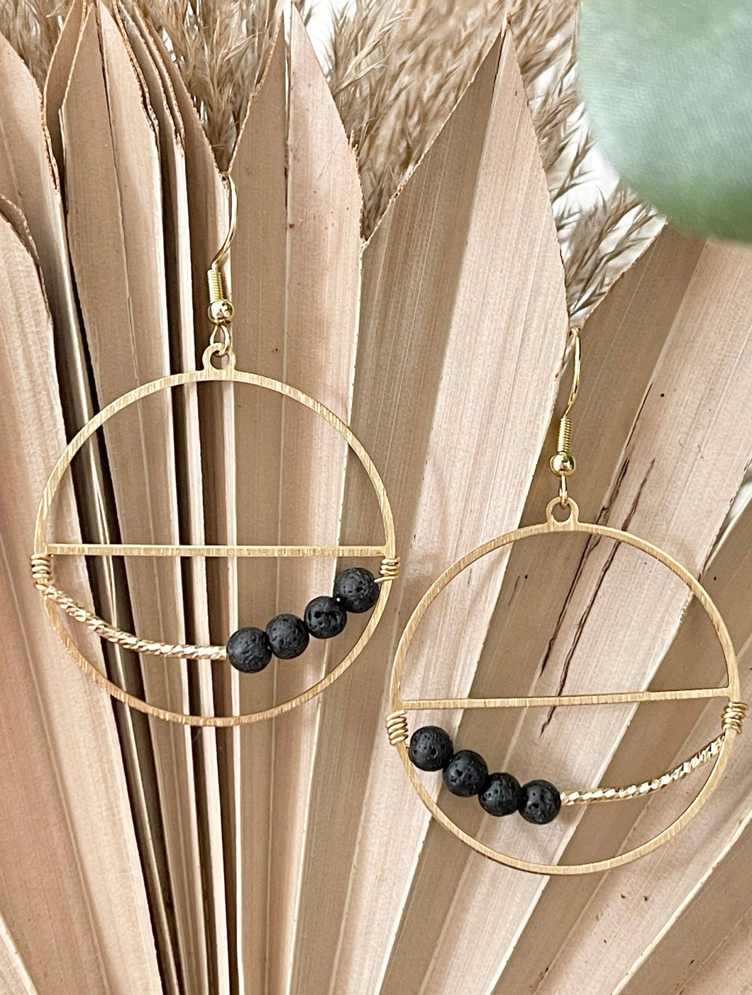 Lava Stone Hoops