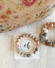 Load image into Gallery viewer, Matte Flower Gems &amp; Copper Coins
