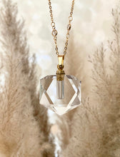 Load image into Gallery viewer, Hexagonal Crystal Quartz Essential Oil Necklace
